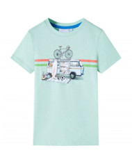 T-shirt pour enfants menthe claire 128 | Mobilier & Déco