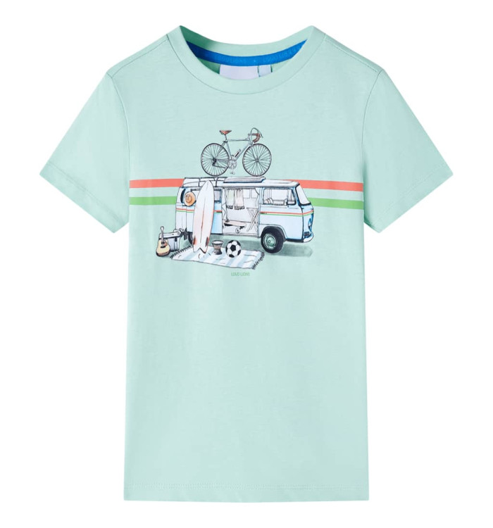 T-shirt pour enfants menthe claire 104 | Mobilier & Déco