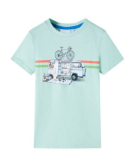 T-shirt pour enfants menthe claire 104 | Mobilier & Déco
