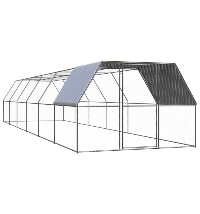 Poulailler 3x12x2 m acier galvanisé | Mobilier & Déco