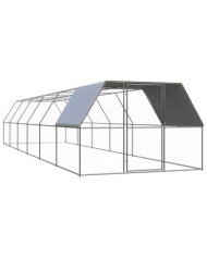 Poulailler 3x12x2 m acier galvanisé | Mobilier & Déco