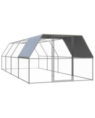 Poulailler 3x8x2 m acier galvanisé | Mobilier & Déco