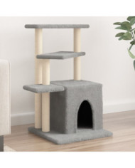 Arbre à chat avec griffoirs en sisal gris clair 83,5 cm | Mobilier & Déco
