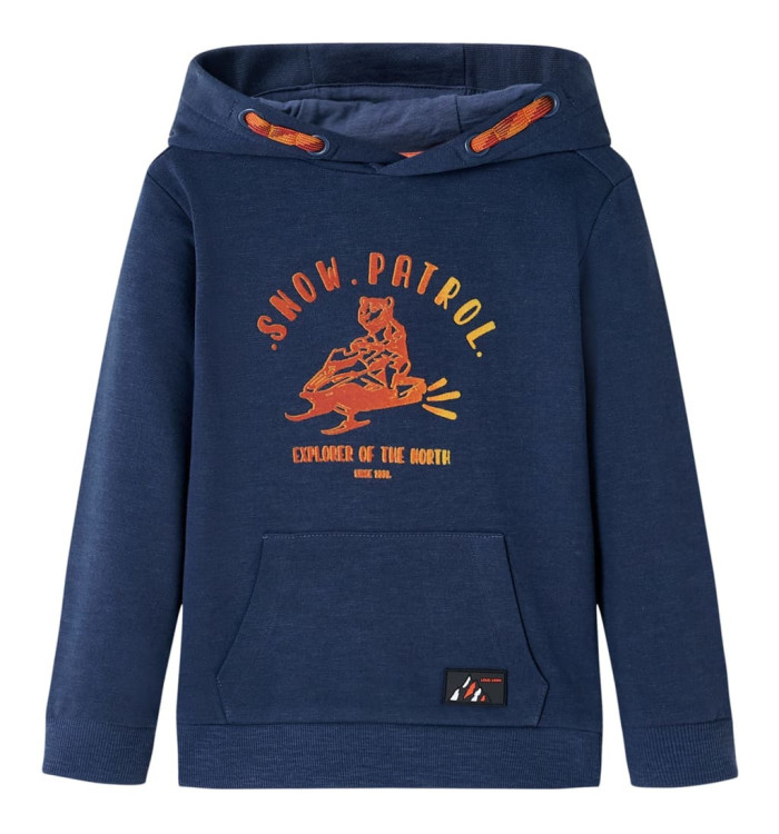 Sweatshirt à capuche pour enfants mélange bleu marine et orange 116 | Mobilier & Déco