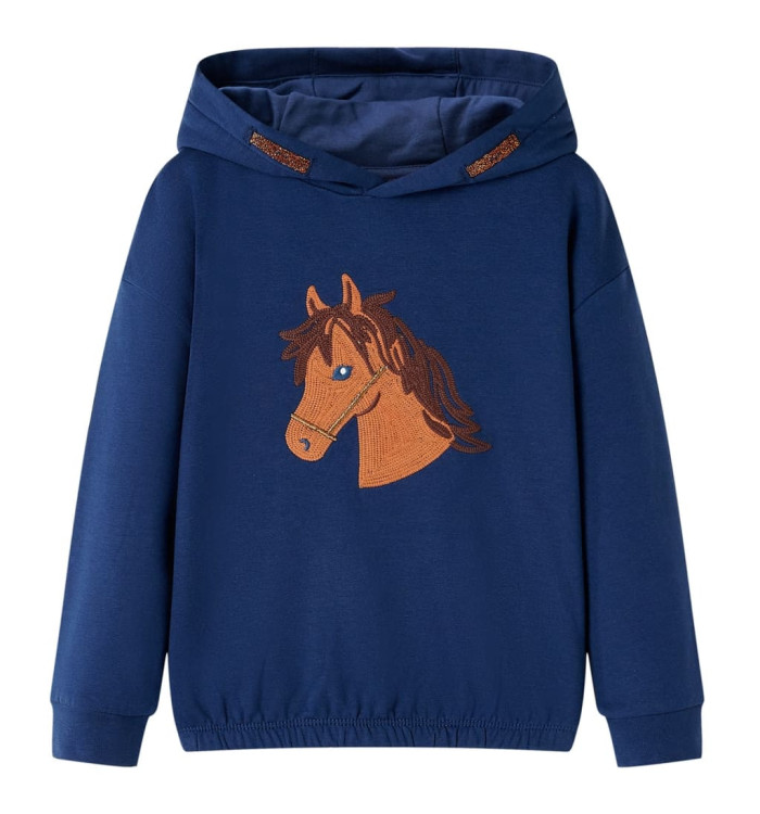 Sweat-shirt à capuche pour enfants bleu marine 92 | Mobilier & Déco