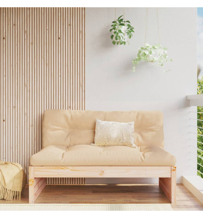 Canapé central de jardin 120x80 cm bois de pin massif | Mobilier & Déco