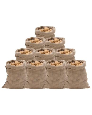 Sacs en jute 10 pcs 60x105 cm 100 % jute 220 g/m² | Mobilier & Déco