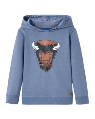 Sweatshirt à capuche pour enfants bleu mélange 128 | Mobilier & Déco