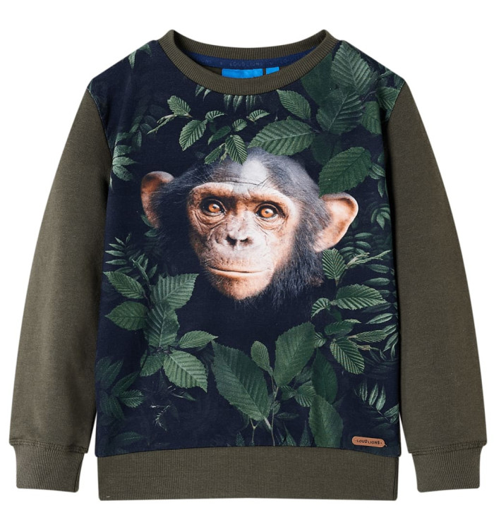 Sweatshirt pour enfants kaki 140 | Mobilier & Déco