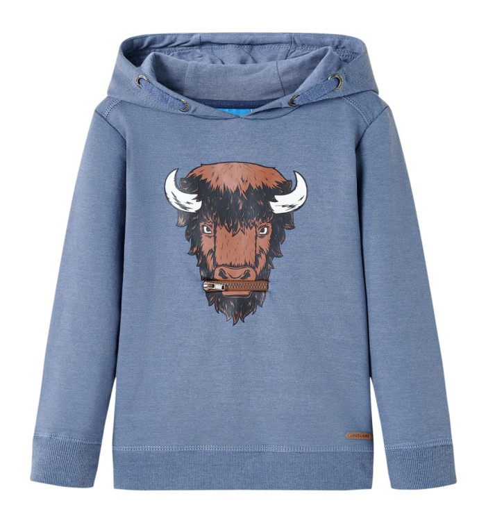 Sweat à capuche pour enfants bleu mélange 104 | Mobilier & Déco