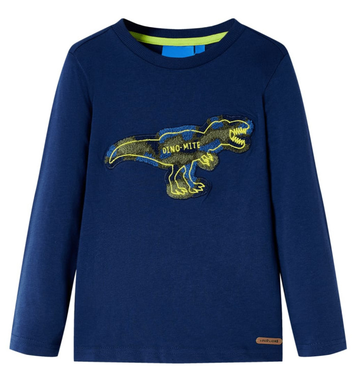 T-shirt enfants à manches longues bleu marine 92 | Mobilier & Déco