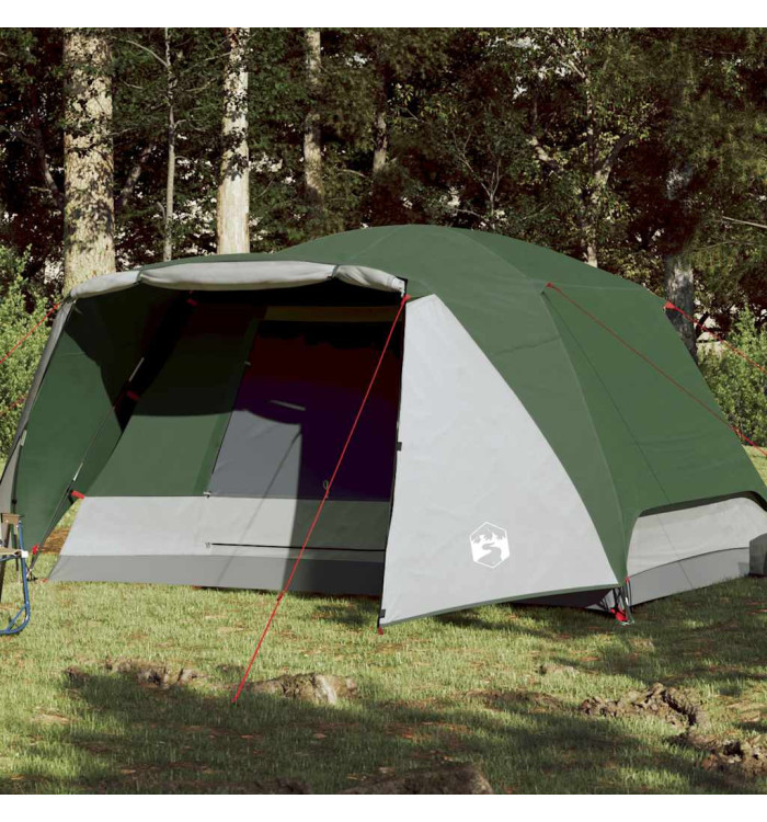 Tente de camping avec porche 4 personnes vert imperméable | Mobilier & Déco