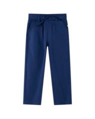 Pantalons pour enfants avec cordon de serrage bleu marine 140 | Mobilier & Déco