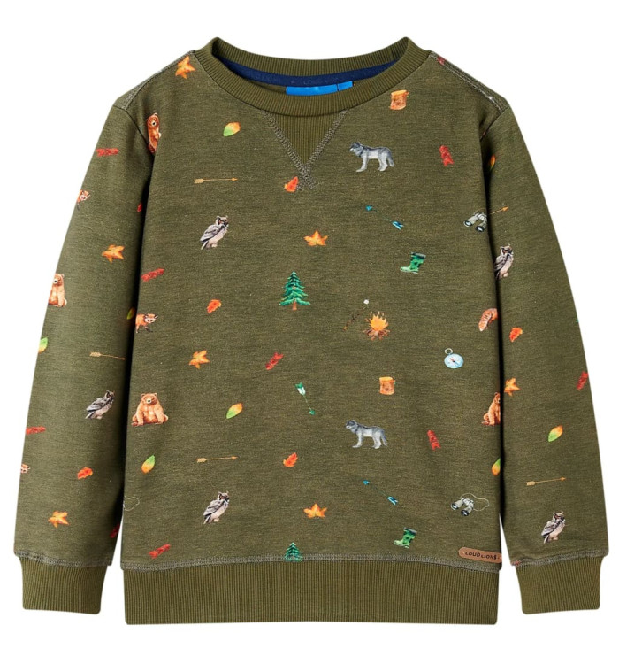 Sweatshirt pour enfants kaki 140 | Mobilier & Déco