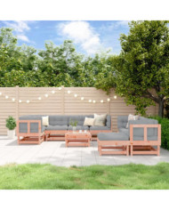 Salon de jardin 10 pcs bois massif douglas | Mobilier & Déco