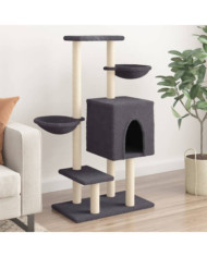 Arbre à chat avec griffoirs en sisal gris foncé 117 cm | Mobilier & Déco