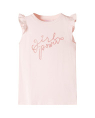 T-shirt enfants avec manches à volants rose pâle 92 | Mobilier & Déco