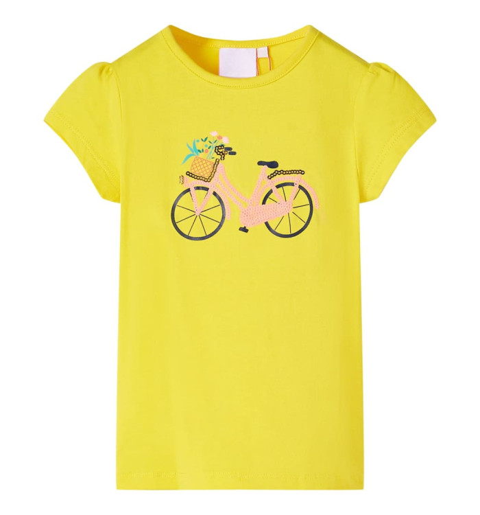 T-shirt pour enfants jaune 128 | Mobilier & Déco