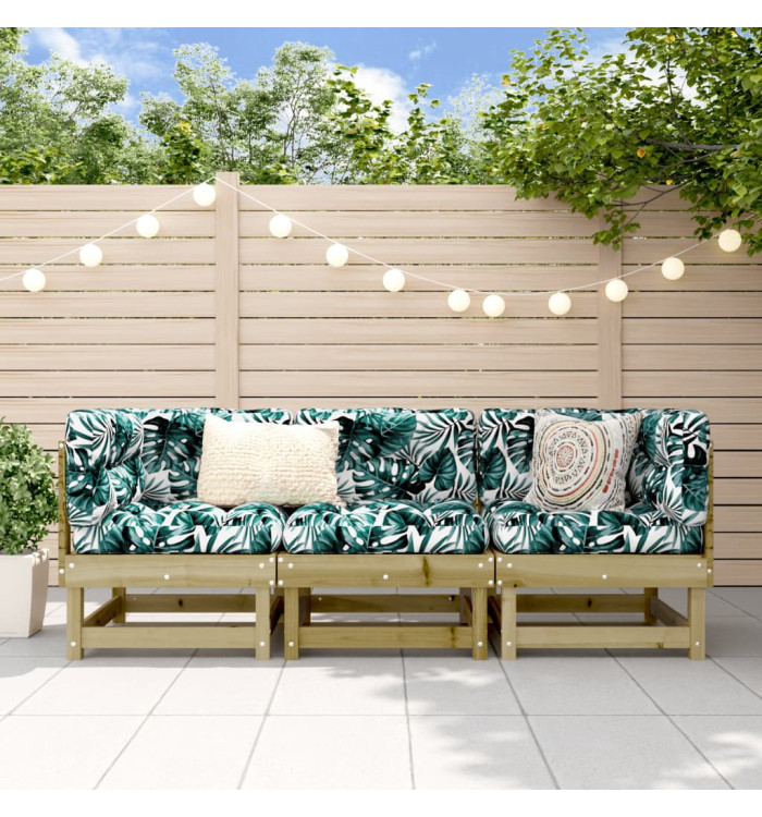 Salon de jardin 3 pcs bois de pin imprégné | Mobilier & Déco