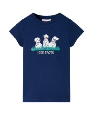 T-shirt pour enfants bleu marine 140 | Mobilier & Déco