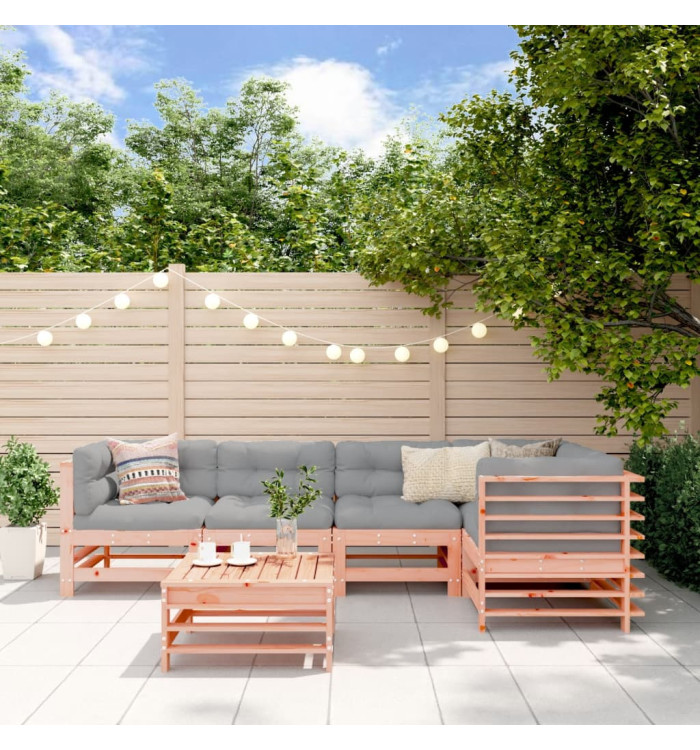 Salon de jardin 6 pcs bois massif douglas | Mobilier & Déco