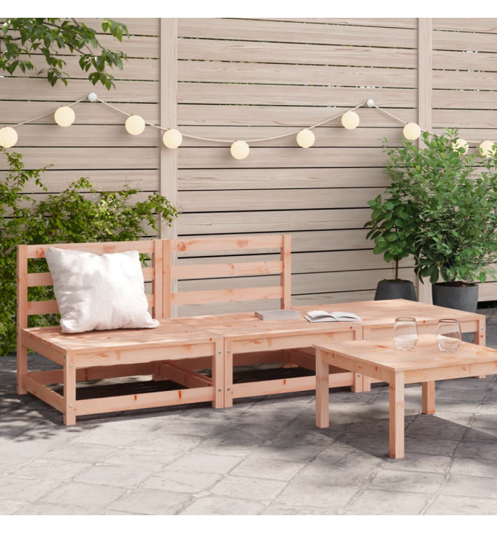 Canapé jardin sans accoudoirs repose-pieds bois massif douglas | Mobilier & Déco