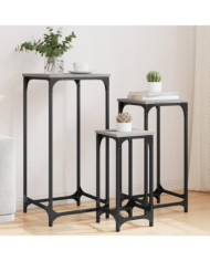 Tables d’appoint gigognes 3 pcs sonoma gris bois d'ingénierie | Mobilier & Déco