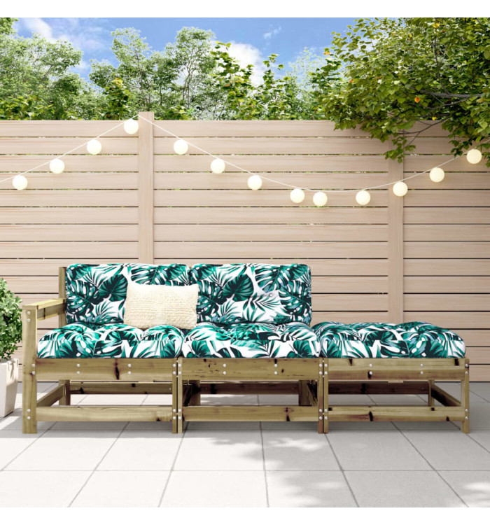Salon de jardin 3 pcs bois de pin imprégné | Mobilier & Déco
