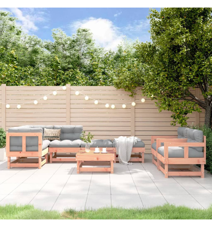 Salon de jardin 8 pcs bois massif douglas | Mobilier & Déco