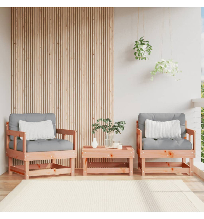 Chaises de jardin lot de 2 cm bois massif douglas | Mobilier & Déco