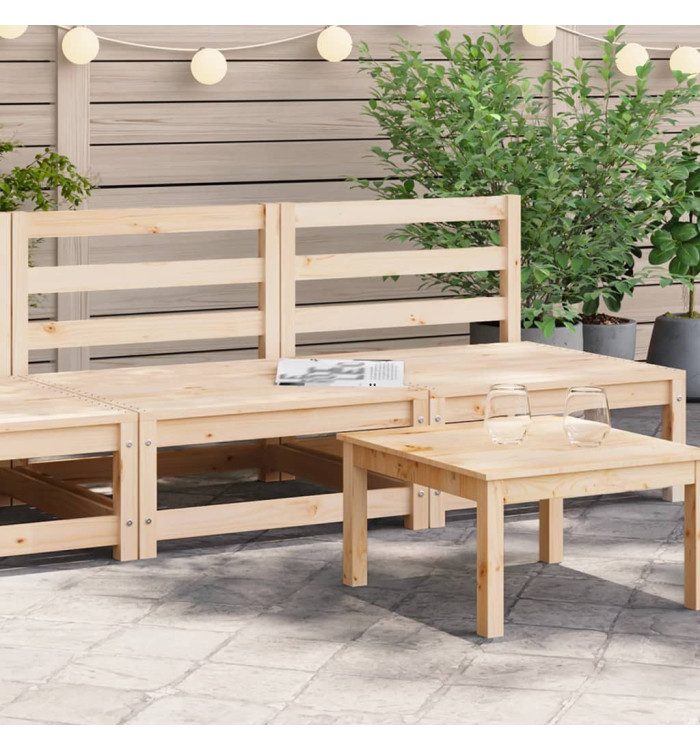 Canapés de jardin sans accoudoirs 2 pcs blanc bois pin massif | Mobilier & Déco