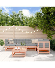 Salon de jardin 6 pcs bois massif douglas | Mobilier & Déco