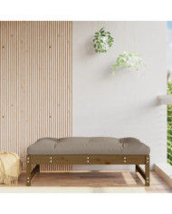 Repose-pied de jardin 120x80 cm marron miel bois de pin massif | Mobilier & Déco