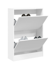 Armoire à chaussures blanc 60x21x87,5 cm bois d'ingénierie | Mobilier & Déco