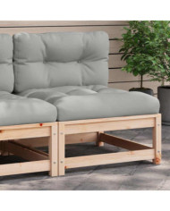 Canapé de jardin sans accoudoirs et coussins bois massif de pin | Mobilier & Déco