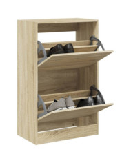 Armoire à chaussures chêne sonoma 60x34x96,5 cm bois ingénierie | Mobilier & Déco