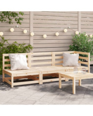 Canapé de jardin 3 places bois de pin massif | Mobilier & Déco