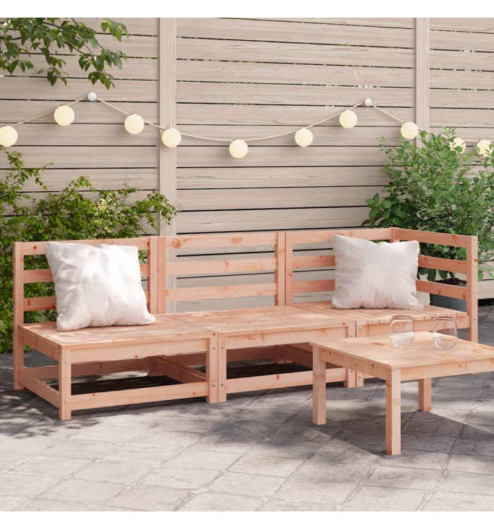 Canapé de jardin 3 places bois massif de douglas | Mobilier & Déco