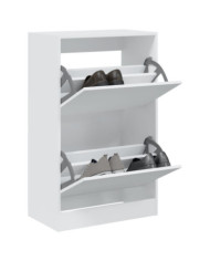 Armoire à chaussures blanc 60x34x96,5 cm bois d'ingénierie | Mobilier & Déco