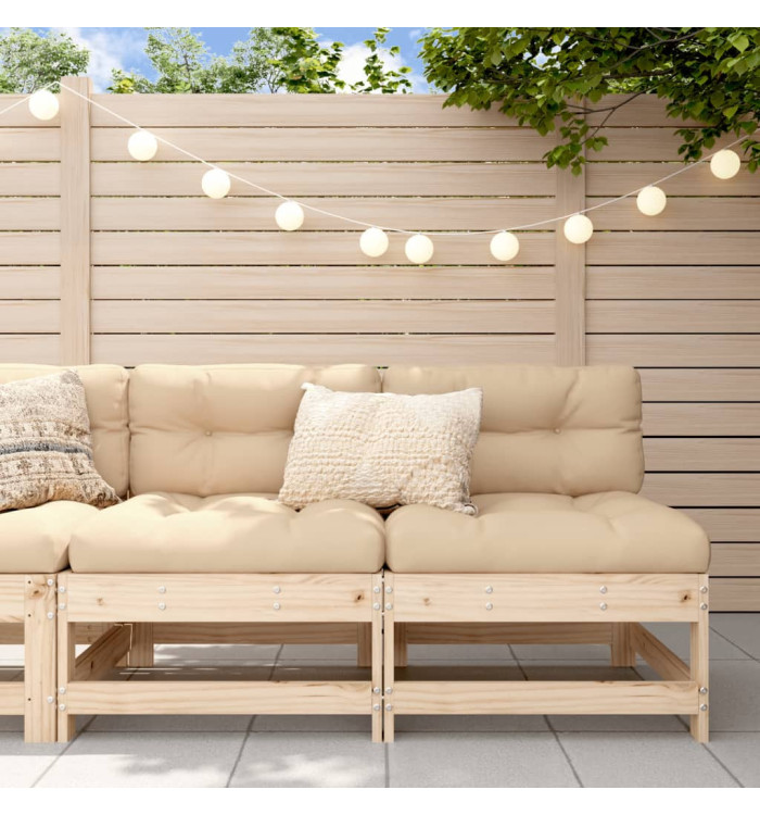 Canapés centraux de jardin 2 pcs bois de pin massif | Mobilier & Déco