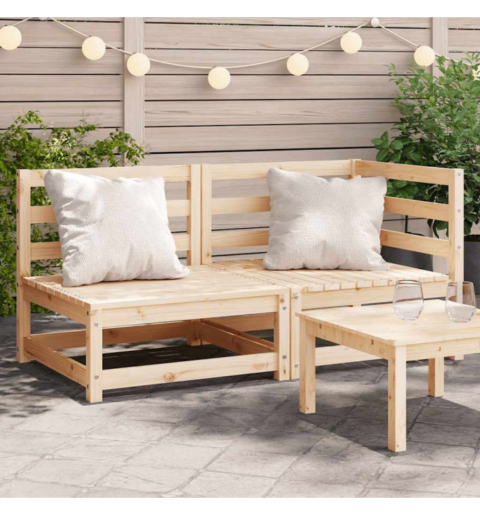 Canapé de jardin 2 places bois de pin massif | Mobilier & Déco