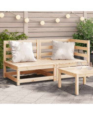 Canapé de jardin 2 places bois de pin massif | Mobilier & Déco