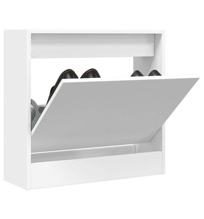 Armoire à chaussures blanc 60x21x57 cm bois d'ingénierie | Mobilier & Déco