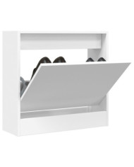 Armoire à chaussures blanc 60x21x57 cm bois d'ingénierie | Mobilier & Déco
