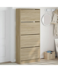 Armoire à chaussures 4 tiroirs rabattables chêne sonoma | Mobilier & Déco
