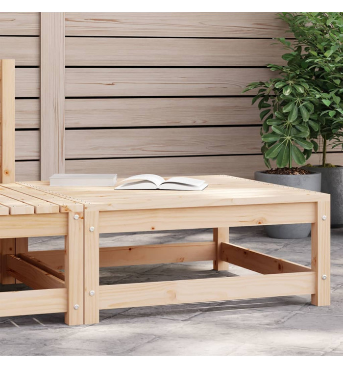 Repose-pied de jardin 70x70x30 cm bois de pin massif | Mobilier & Déco
