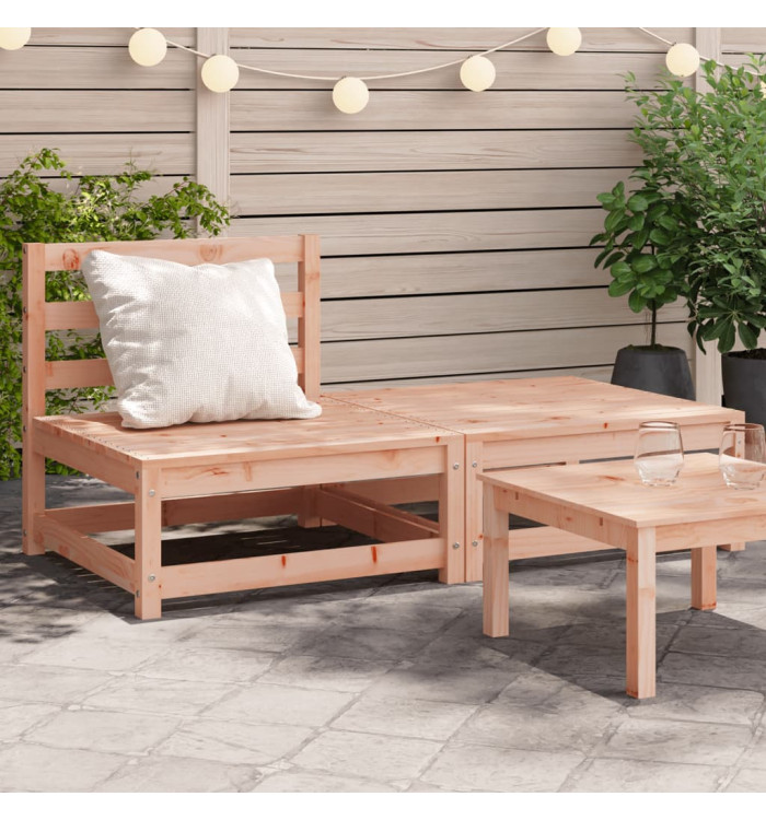 Canapé jardin sans accoudoirs repose-pieds bois massif douglas | Mobilier & Déco