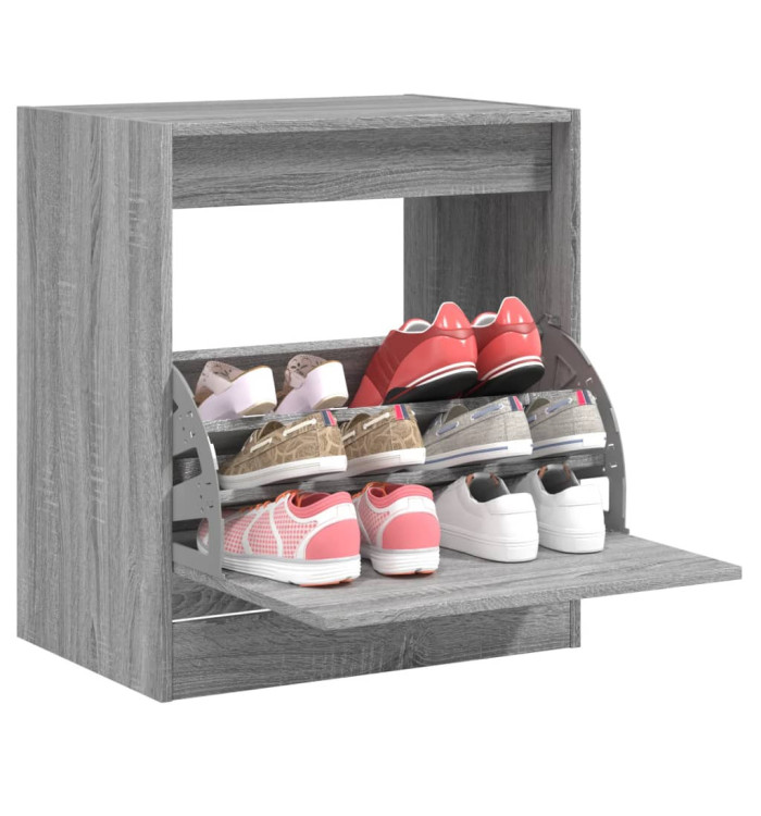Armoire à chaussures sonoma gris 60x42x69 cm bois d'ingénierie | Mobilier & Déco