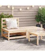 Canapé de jardin sans accoudoirs repose-pieds bois pin massif | Mobilier & Déco