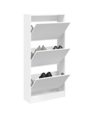 Armoire à chaussures blanc 60x21x125,5 cm bois d'ingénierie | Mobilier & Déco